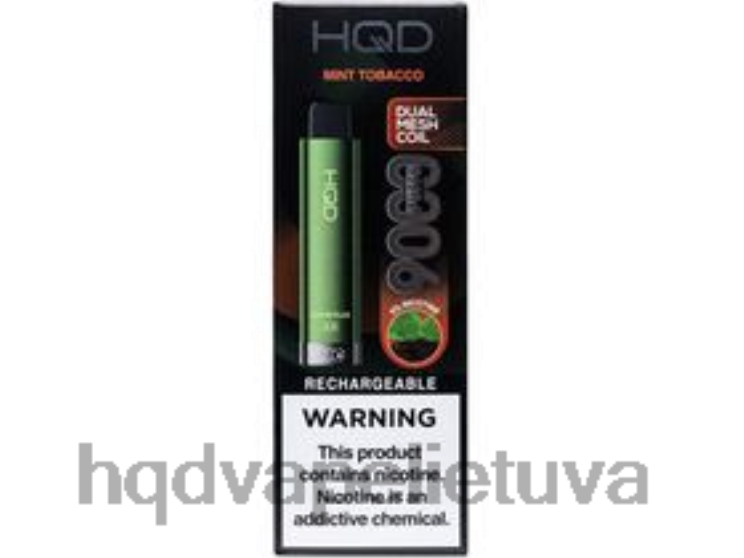 HQD CUVIE PLUS 2.0 vienkartiniai mėtinis tabakas 6P88B221 HQD Vape Lietuva