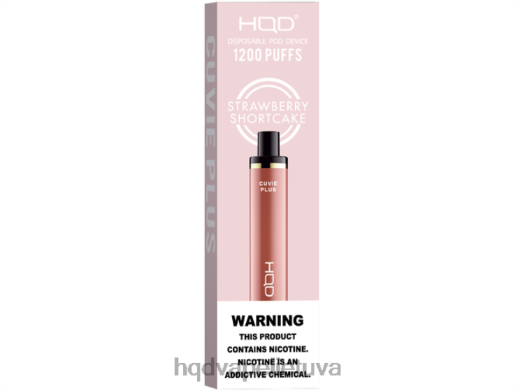 HQD CUVIE PLUS vienkartiniai garai braškių pyragas 6P88B259 HQD Vape Flavors