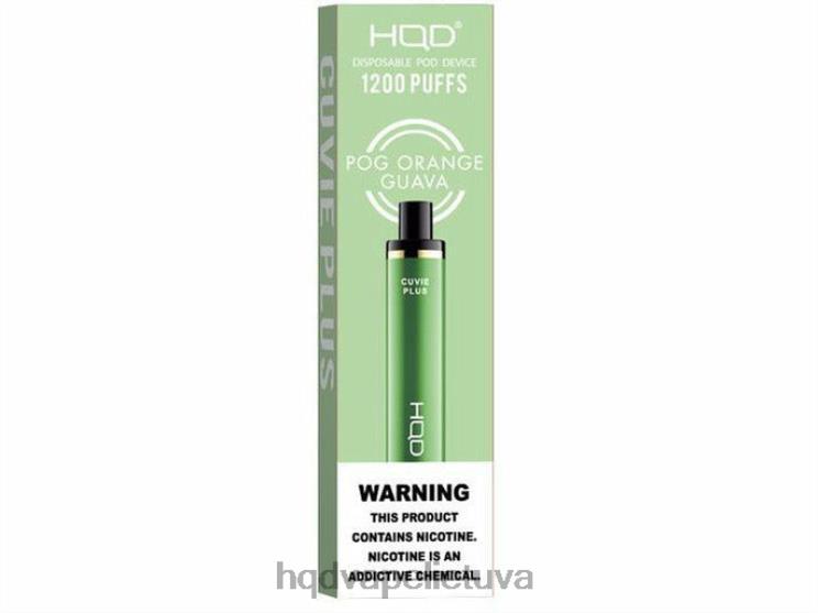 HQD CUVIE PLUS vienkartiniai garai pog oranžinė gvajava 6P88B238 HQD Vape Disposable