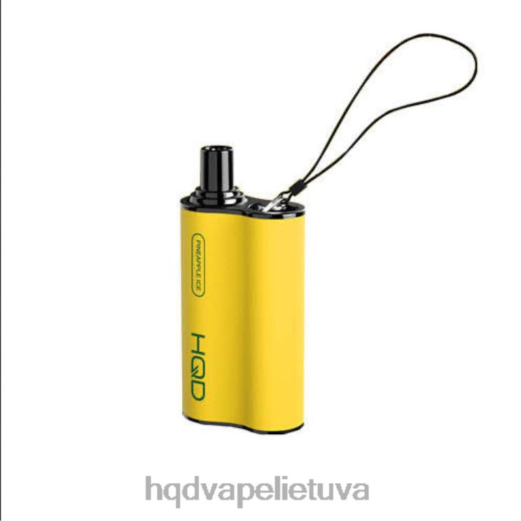 HQD BOX 4000 išpūtimų ananasų ledas 6P88B78 HQD Vape Disposable