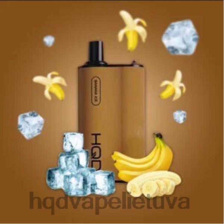 HQD BOX 4000 išpūtimų bananų ledas 6P88B81 HQD Vape Lietuva