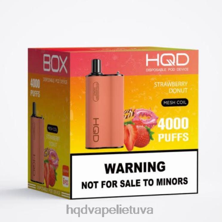 HQD BOX 4000 išpūtimų braškinė spurga 6P88B118 HQD Vape Disposable