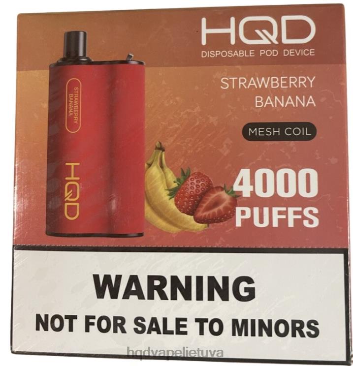 HQD BOX 4000 išpūtimų braškinis bananas 6P88B70 HQD Vapes Online