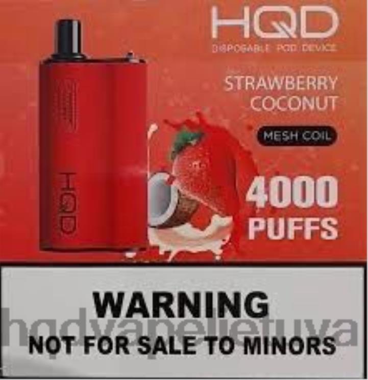 HQD BOX 4000 išpūtimų braškinis kokosas 6P88B112 HQD Lithuania