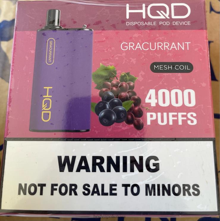 HQD BOX 4000 išpūtimų gracurrant 6P88B98 HQD Vape Disposable