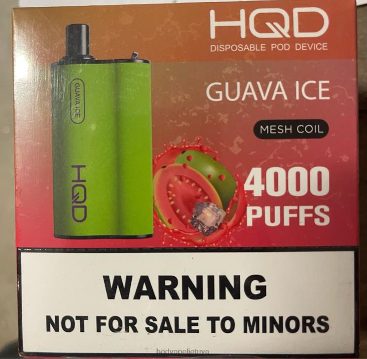 HQD BOX 4000 išpūtimų gvajavos ledas 6P88B109 HQD Vape Flavors