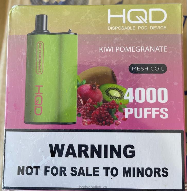 HQD BOX 4000 išpūtimų kivi granatas 6P88B99 HQD Vape Flavors