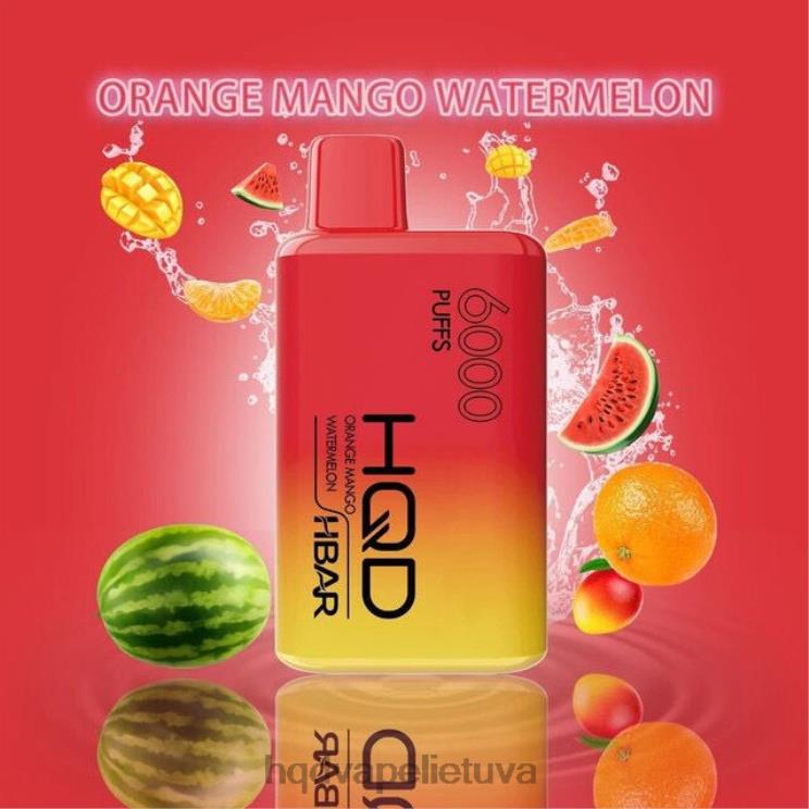 HQD HBAR 6000 išpūtimų apelsininis mango arbūzas 6P88B54 HQD Price