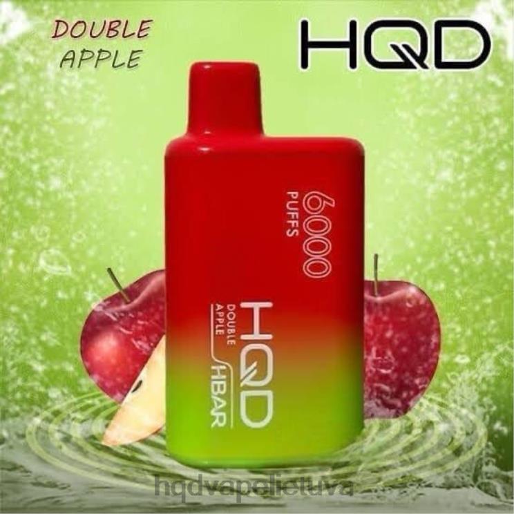 HQD HBAR 6000 išpūtimų dvigubas obuolys 6P88B49 HQD Vape Flavors