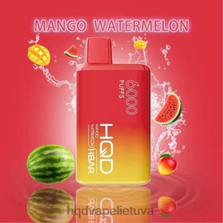 HQD HBAR 6000 išpūtimų mango arbūzas 6P88B55 HQD Kaina