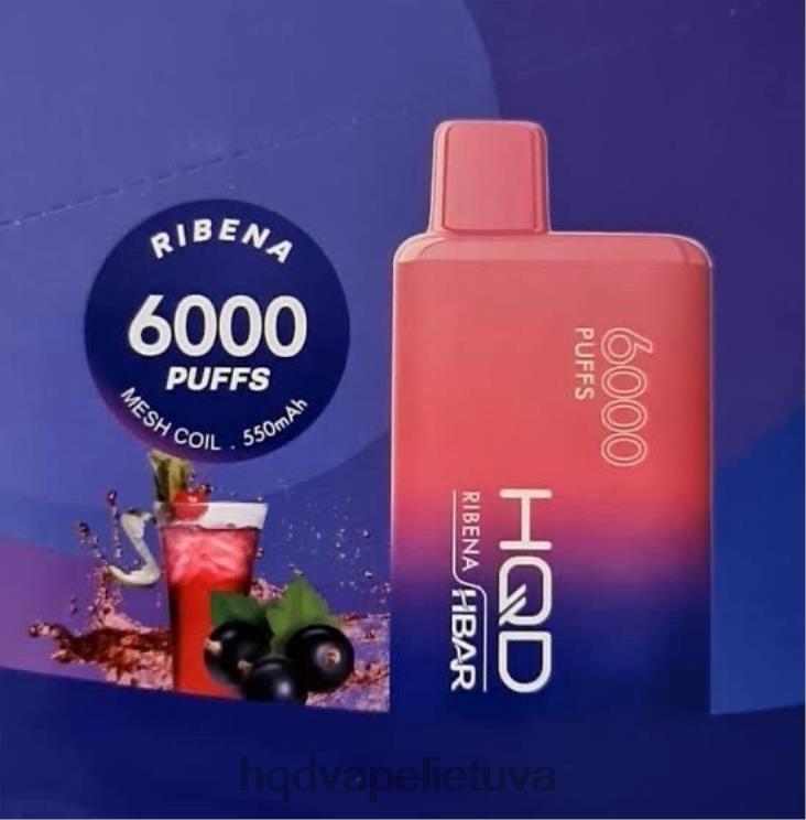 HQD HBAR 6000 išpūtimų ribena 6P88B53 HQD Vilnius