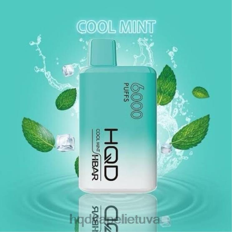 HQD HBAR 6000 išpūtimų vėsios mėtos 6P88B48 HQD Vape Disposable