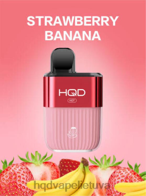 HQD HOT 5000 išpūtimų braškinis bananas 6P88B69 HQD Vape Flavors