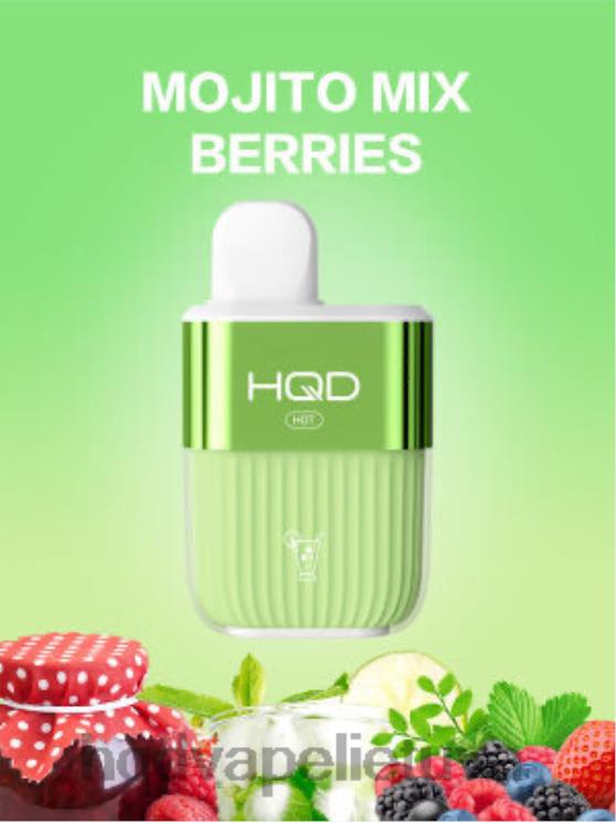 HQD HOT 5000 išpūtimų mojito mišinio uogos 6P88B61 HQD Vape Lietuva