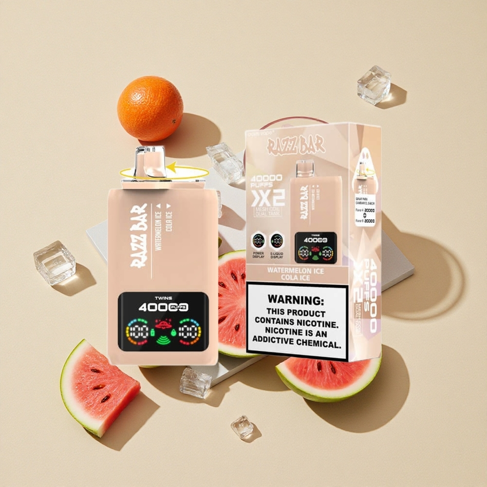 Razz Bar 40000 Puffs Vienkartinis Vape Arbūzas Ledas_Kola Ledas su 1.0 Ohm 2 Tinklelio Ritė Lithuania wholesale