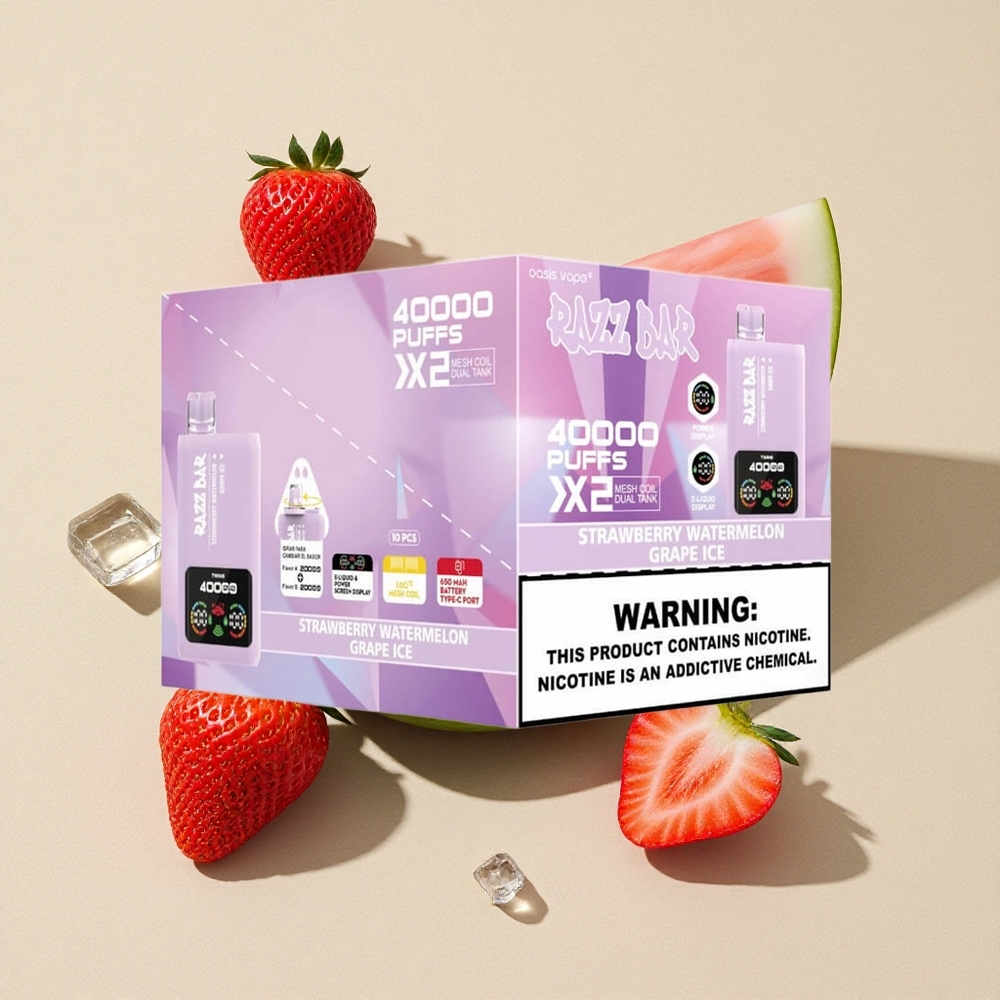 Razz Bar 40000 Puffs Vienkartinis Vape Braškė Arbūzas_Saldainio Ledas Lithuania wholesale