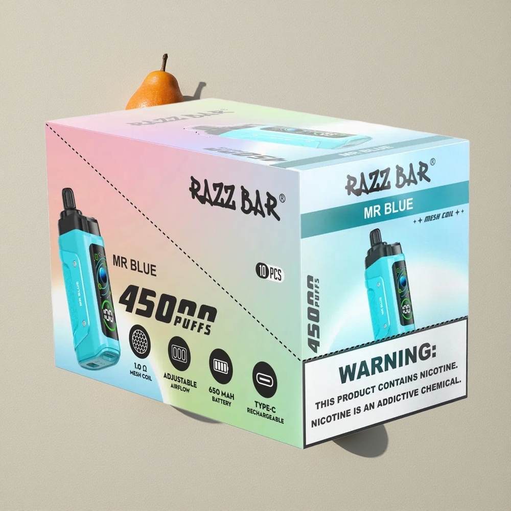 Razz Bar 45000 Puffs Mr Mėlyna Adjustable Airflow Lithuania wholesale