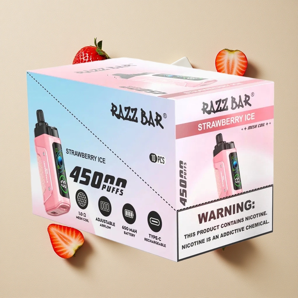 Razz Bar 45000 Puffs Vienkartinis Vape Braškių Ledas Lithuania wholesale