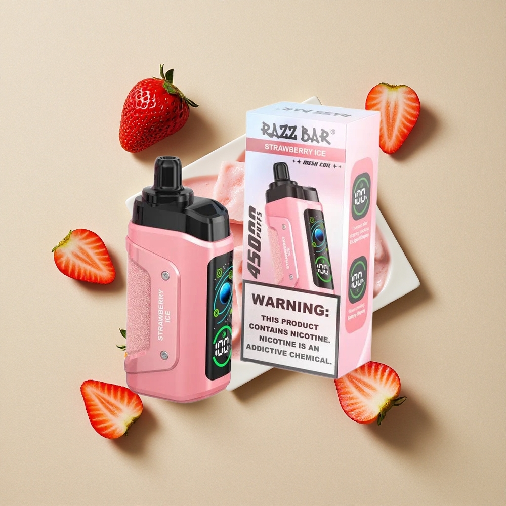 Razz Bar 45000 Puffs Vienkartinis Vape Braškių Ledas Lithuania wholesale
