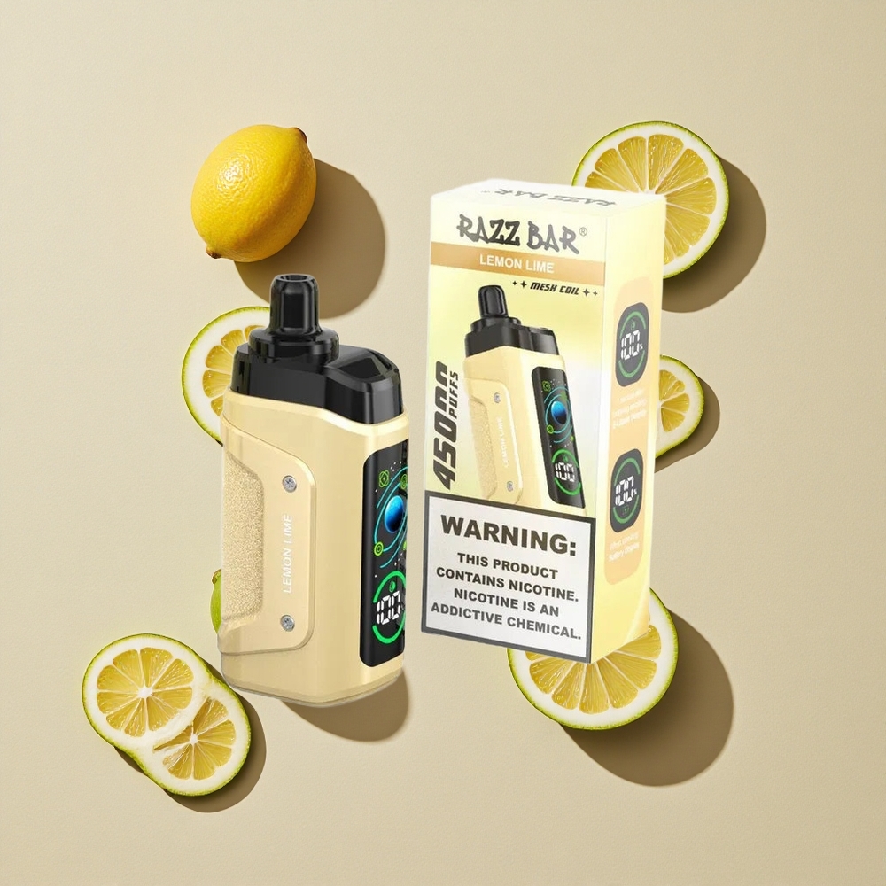 Razz Bar 45000 Puffs Vienkartinis Vape Citrina Žalia ir Lithuania wholesale