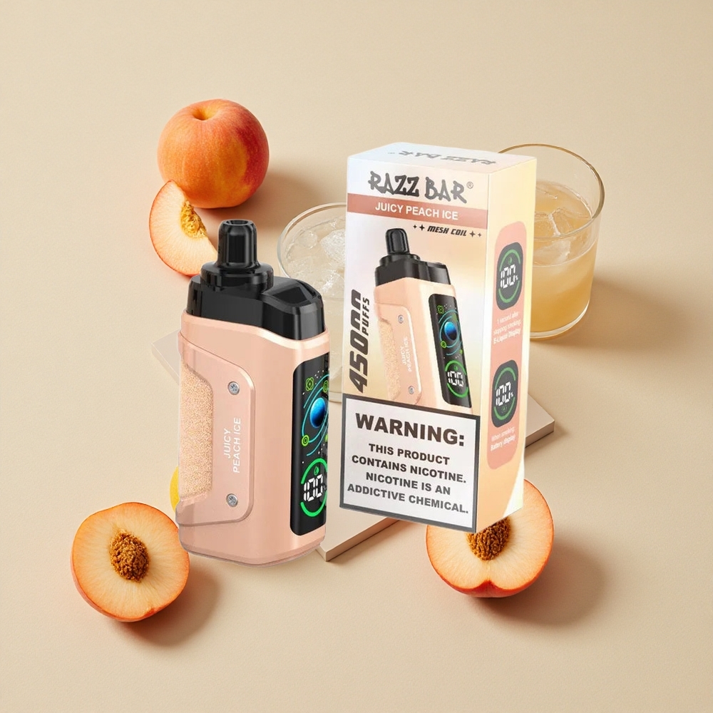 Razz Bar 45000 Puffs Vienkartinis Vape Sultingo Persiko Ledas Tipo-C Lithuania wholesale