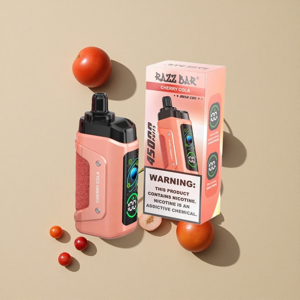 Razz Bar 45000 Puffs Vienkartinis Vape Vyšnia Kola Kintamas Oru Srautas Lithuania wholesale
