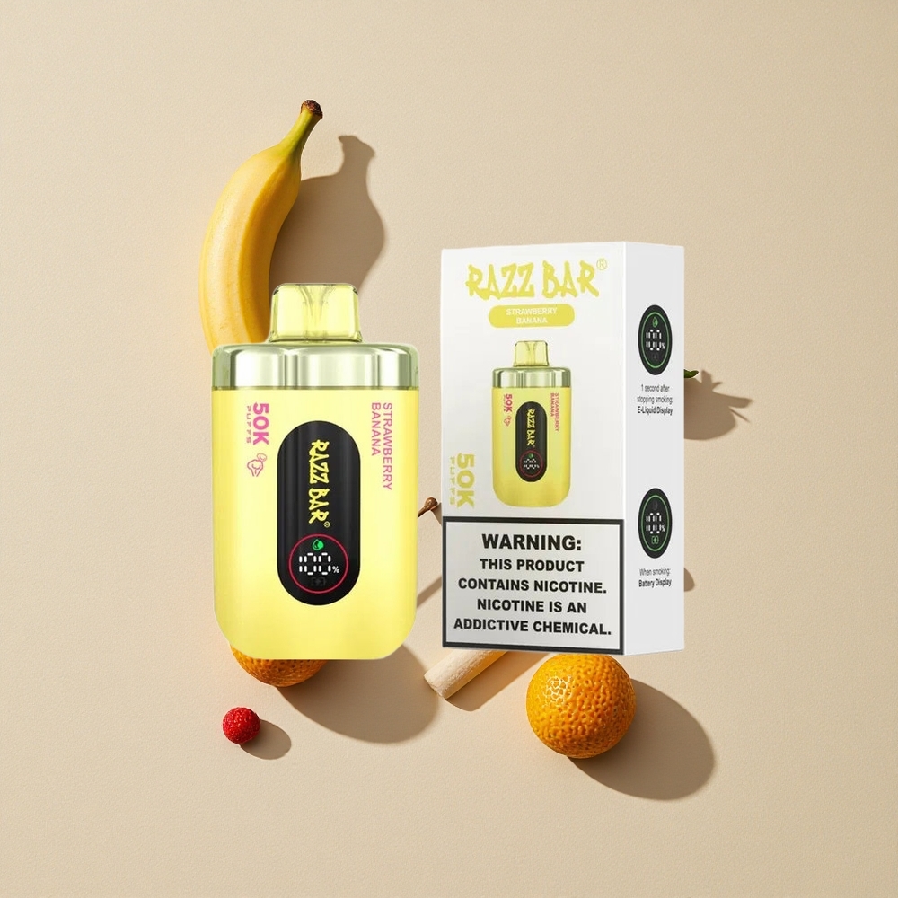 Razz Bar 50K Puffs Braškės Bananai 1.0 Ohm Tinklelio Ritė Lithuania wholesale