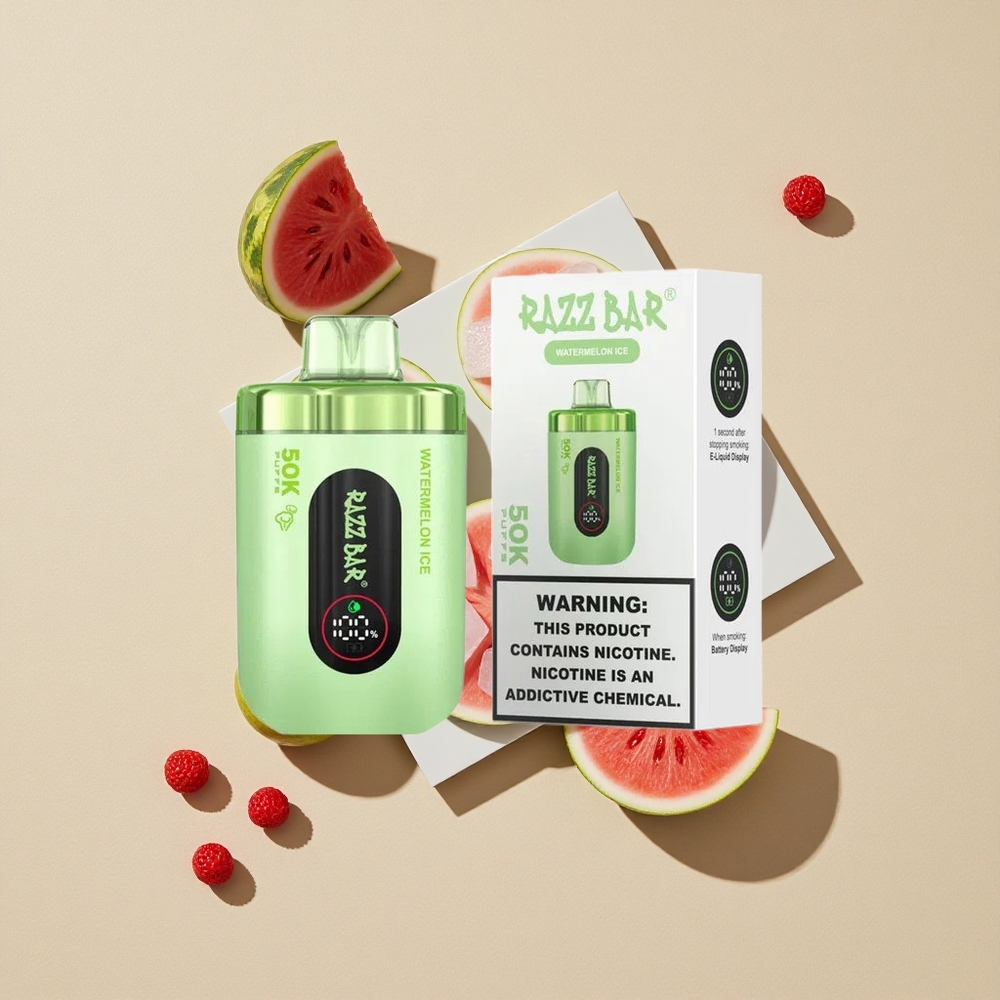 Razz Bar 50K Puffs Vienkartinis Vape Arbūzas Ledas Lithuania wholesale