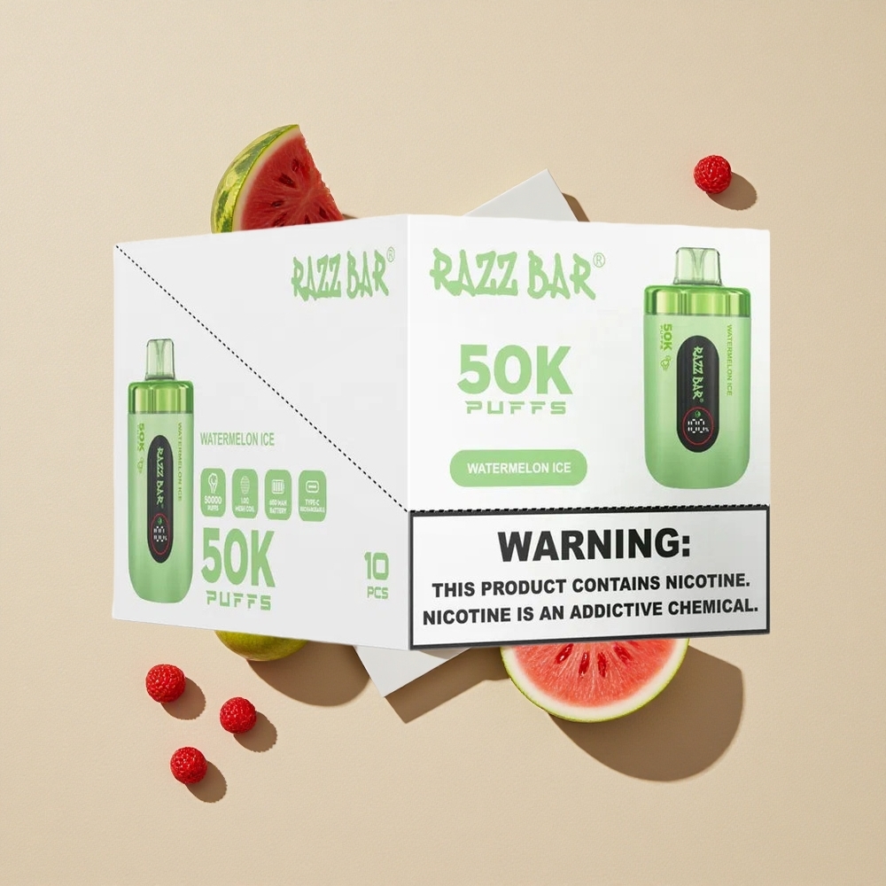 Razz Bar 50K Puffs Vienkartinis Vape Arbūzas Ledas Lithuania wholesale