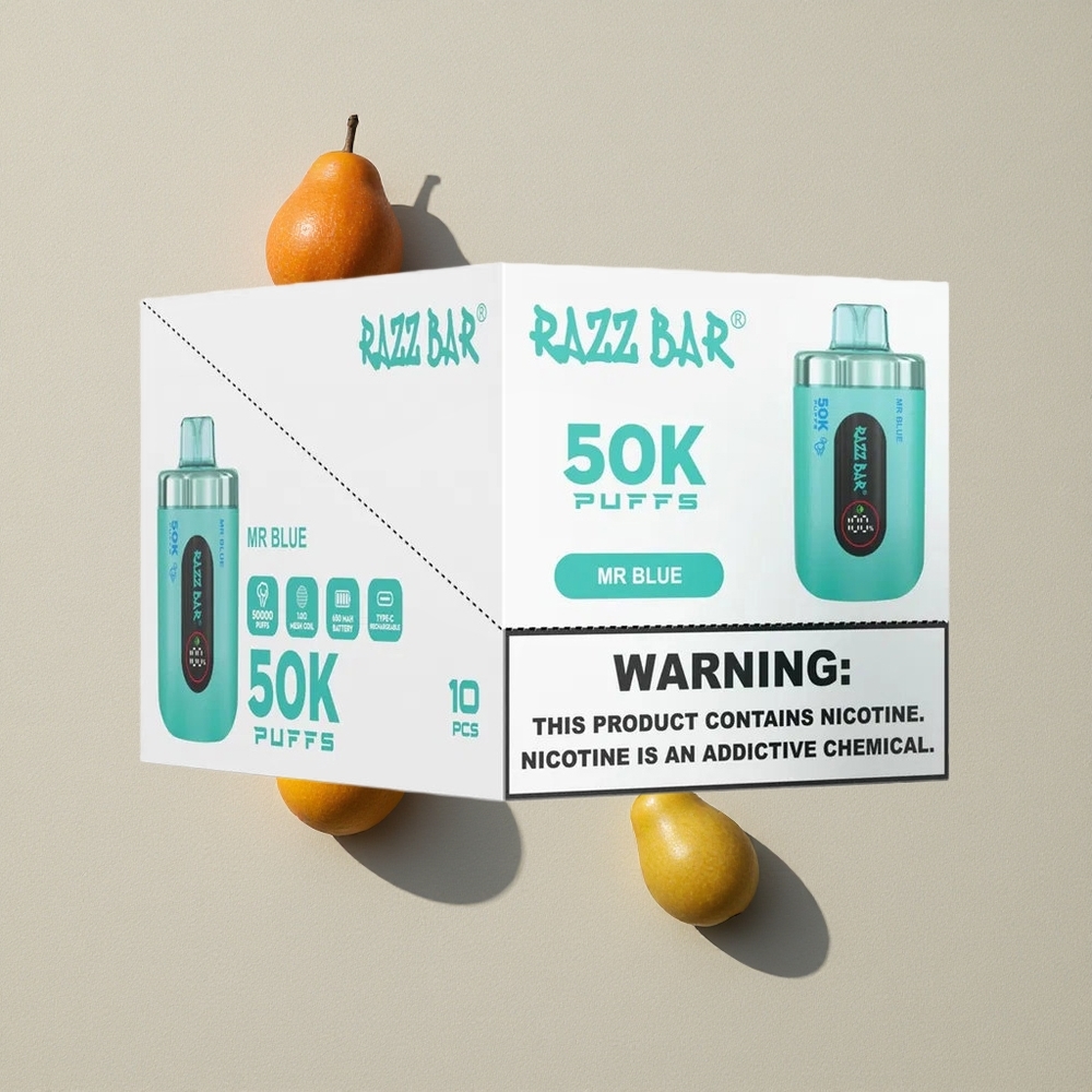 Razz Bar 50K Puffs Vienkartinis Vape Mėlyna Lithuania wholesale
