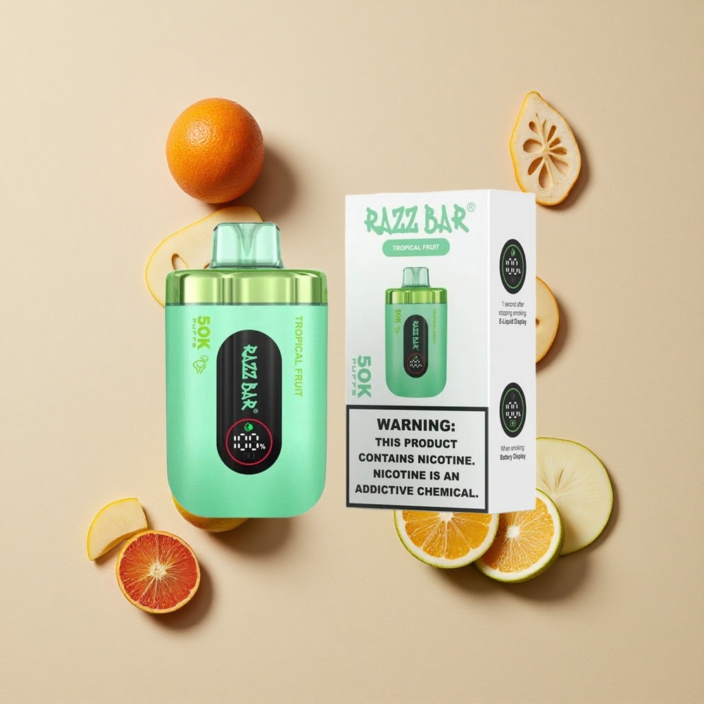 Razz Bar 50K Puffs Vienkartinis Vape Tropiniais Vaisiais Type-C Lithuania wholesale