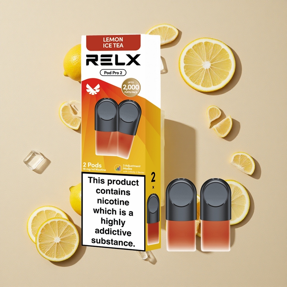 RELX Pod Pro 2 600 Puffs Arbata-Citrinų Ledų Arbata 1.8% nikotino Lithuania wholesale