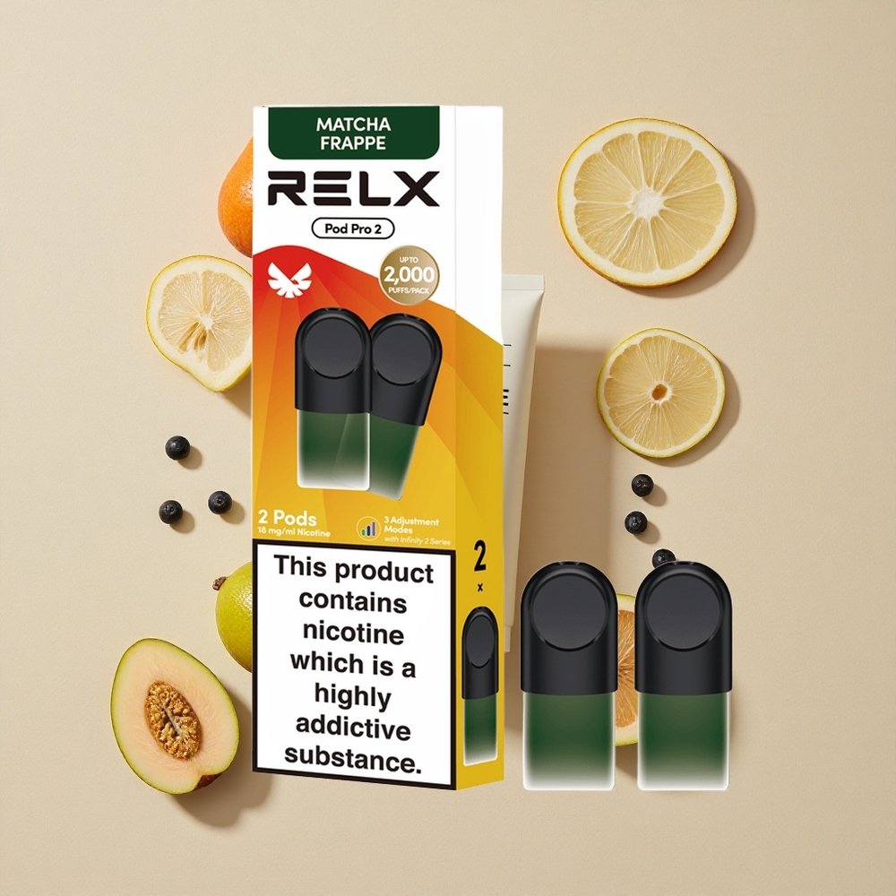 RELX Pod Pro 2 600 Puffs Arbata-Matcha Frappė Arbata 1,8% Nikotino Lithuania wholesale