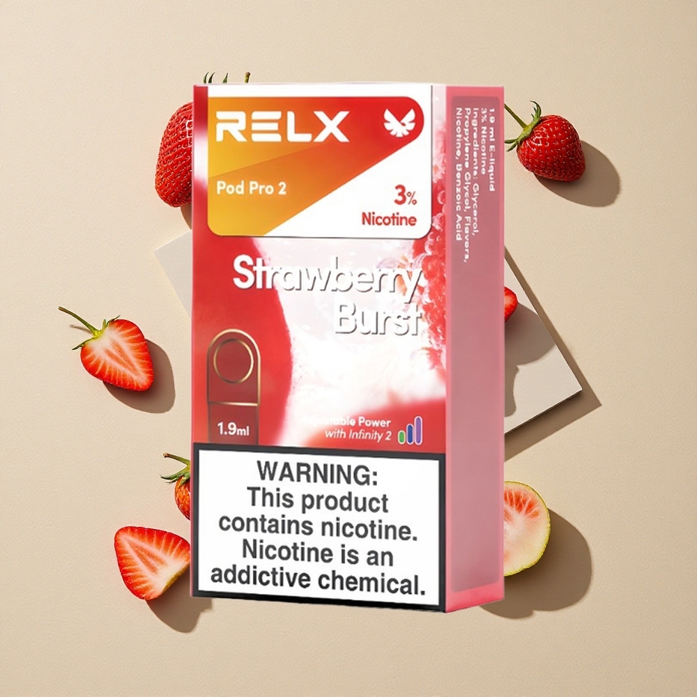 RELX Pod Pro 2 600 Puffs Braškės Skanaus Lithuania wholesale