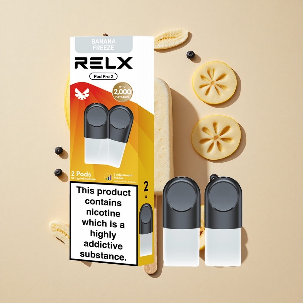 RELX Pod Pro 2 600 Puffs Desertas-Bananų Šaldytas Lithuania wholesale