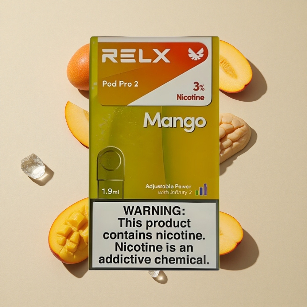 RELX Pod Pro 2 600 Puffs Mango šaltis Lithuania wholesale