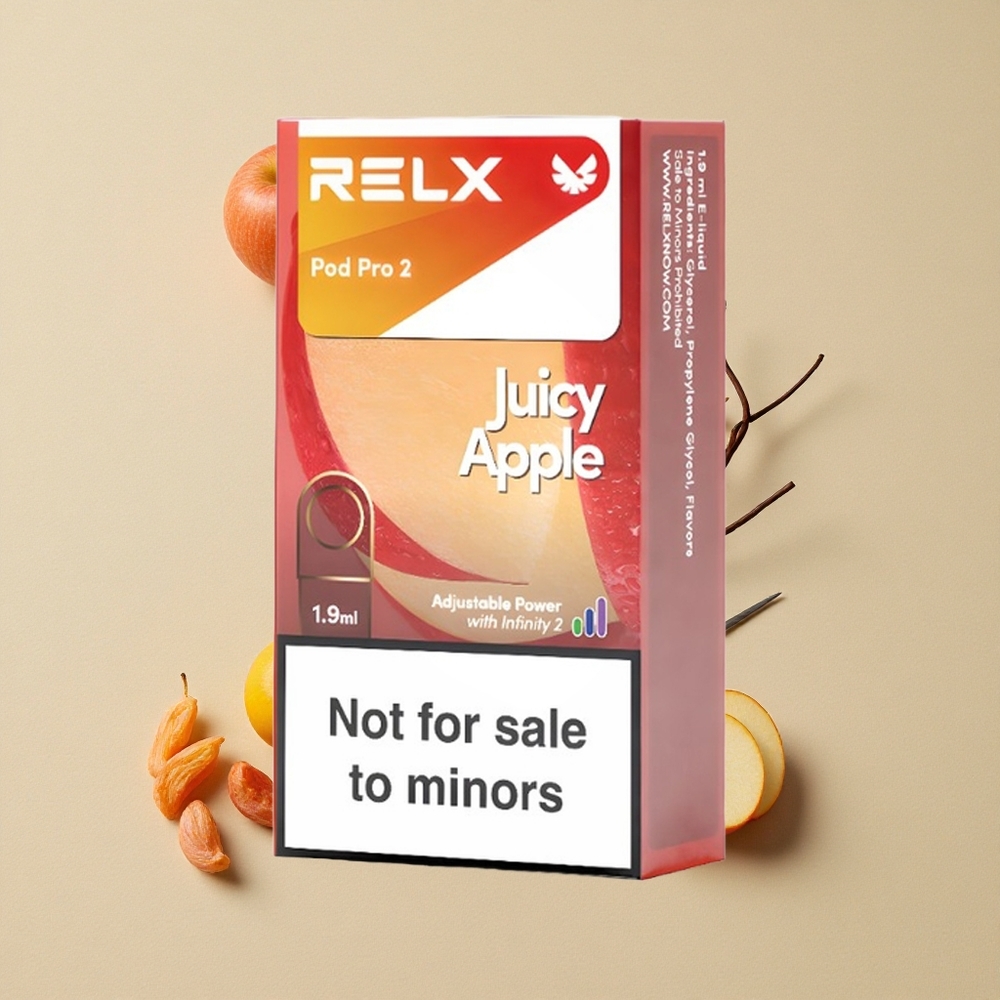 RELX Pod Pro 2 600 Puffs Sultingas Obuolys 0% nikotino Lithuania wholesale