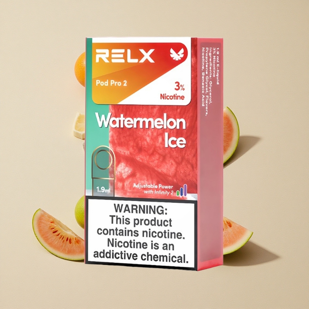 RELX Pod Pro 2 600 Puffs Vandens Melionas Ledas 1,9ml talpos Lithuania wholesale