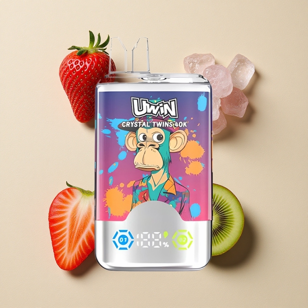 UWIN Crystal Twins 40000 Puffs Braškė-Kiwi-Agrasto Ledas Lithuania wholesale