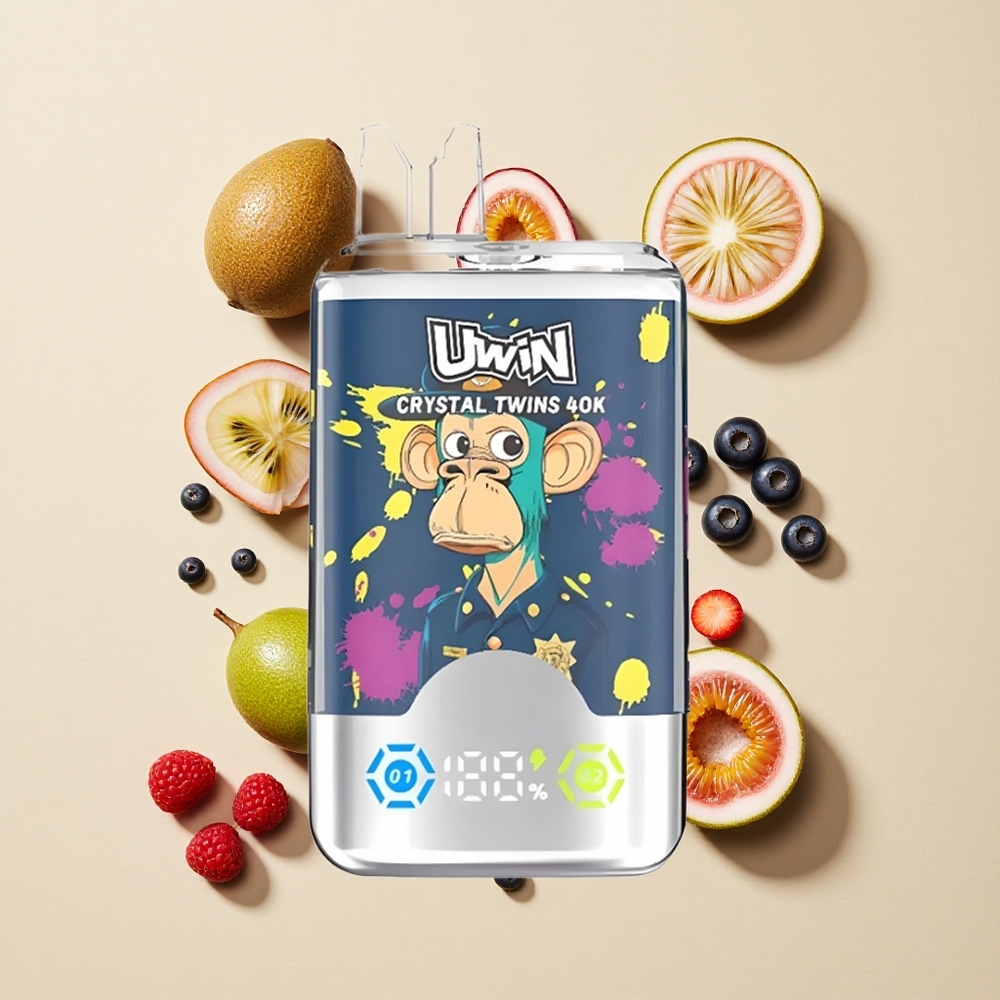 UWIN Crystal Twins 40000 Puffs Kiwi Pasiflora Gvajava Mėlynuogė Avietė Lithuania wholesale