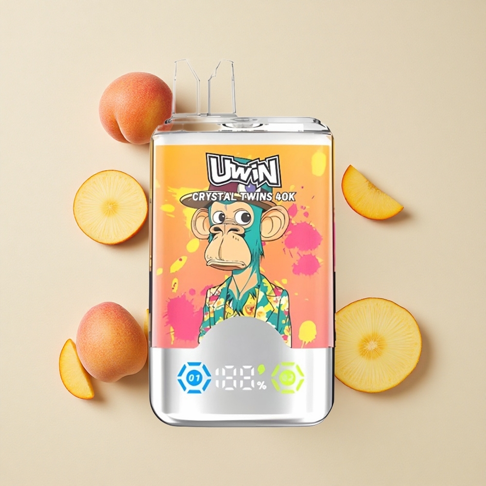 UWIN Crystal Twins 40000 Puffs Persikas Mango Ananasas Raudonasis Jautukas Lithuania wholesale