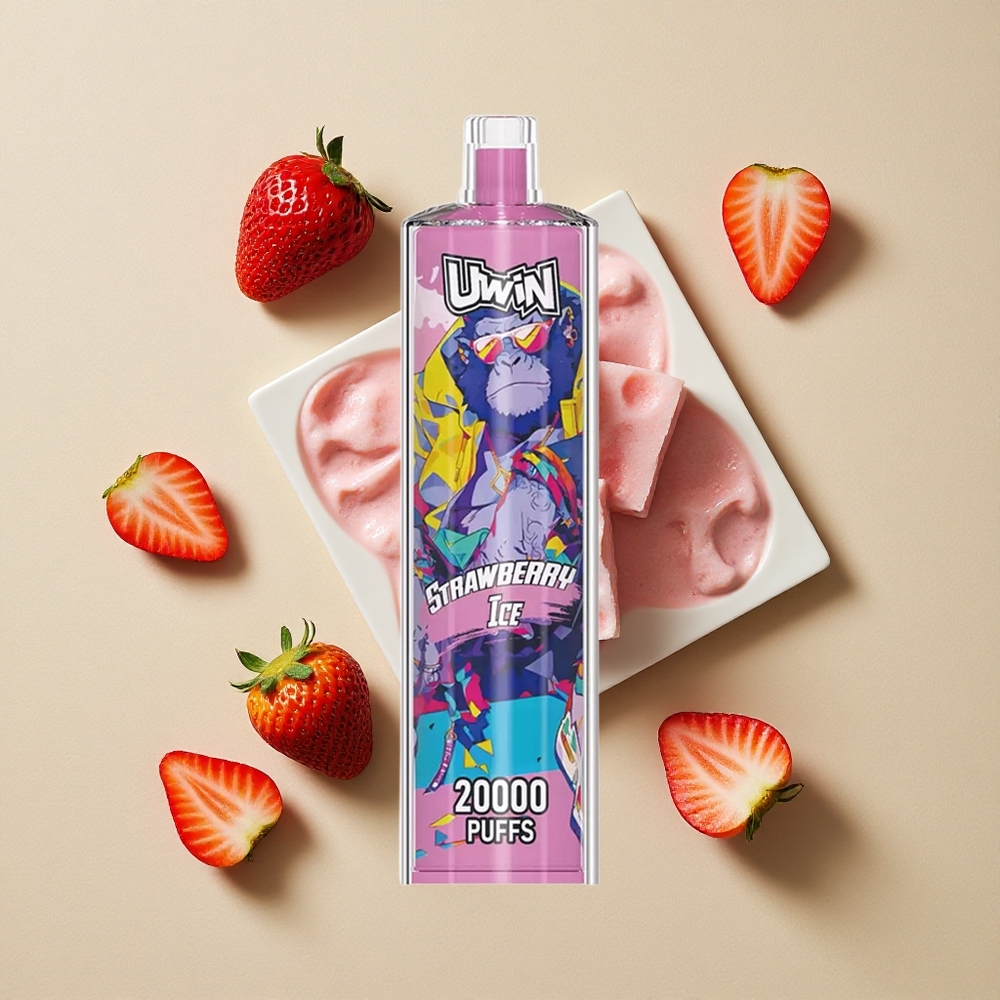 Uwin Shisha Hookah Crystal 20000 Puffs Braškės Ledas Lithuania wholesale