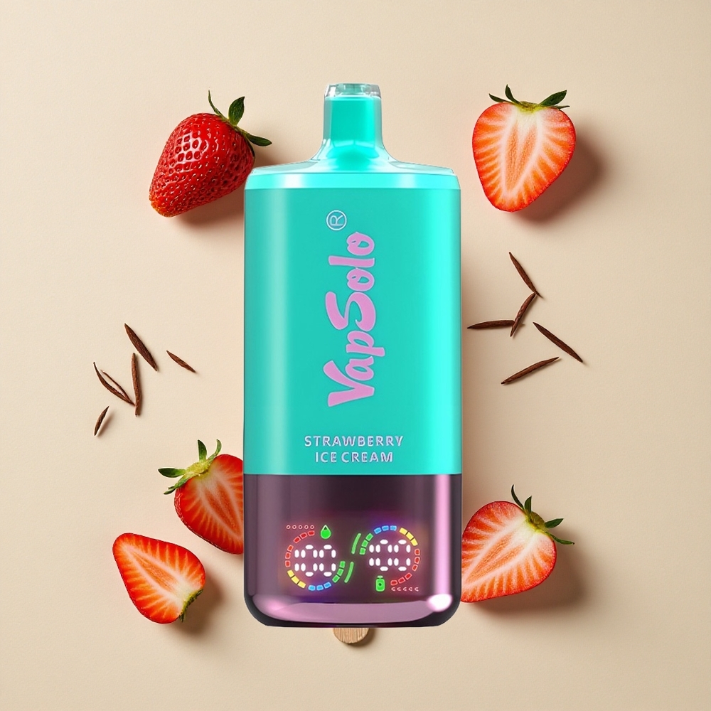 VapSolo Triple 30000 Puffs Braškės Ledų Kremas 40ml Lithuania wholesale