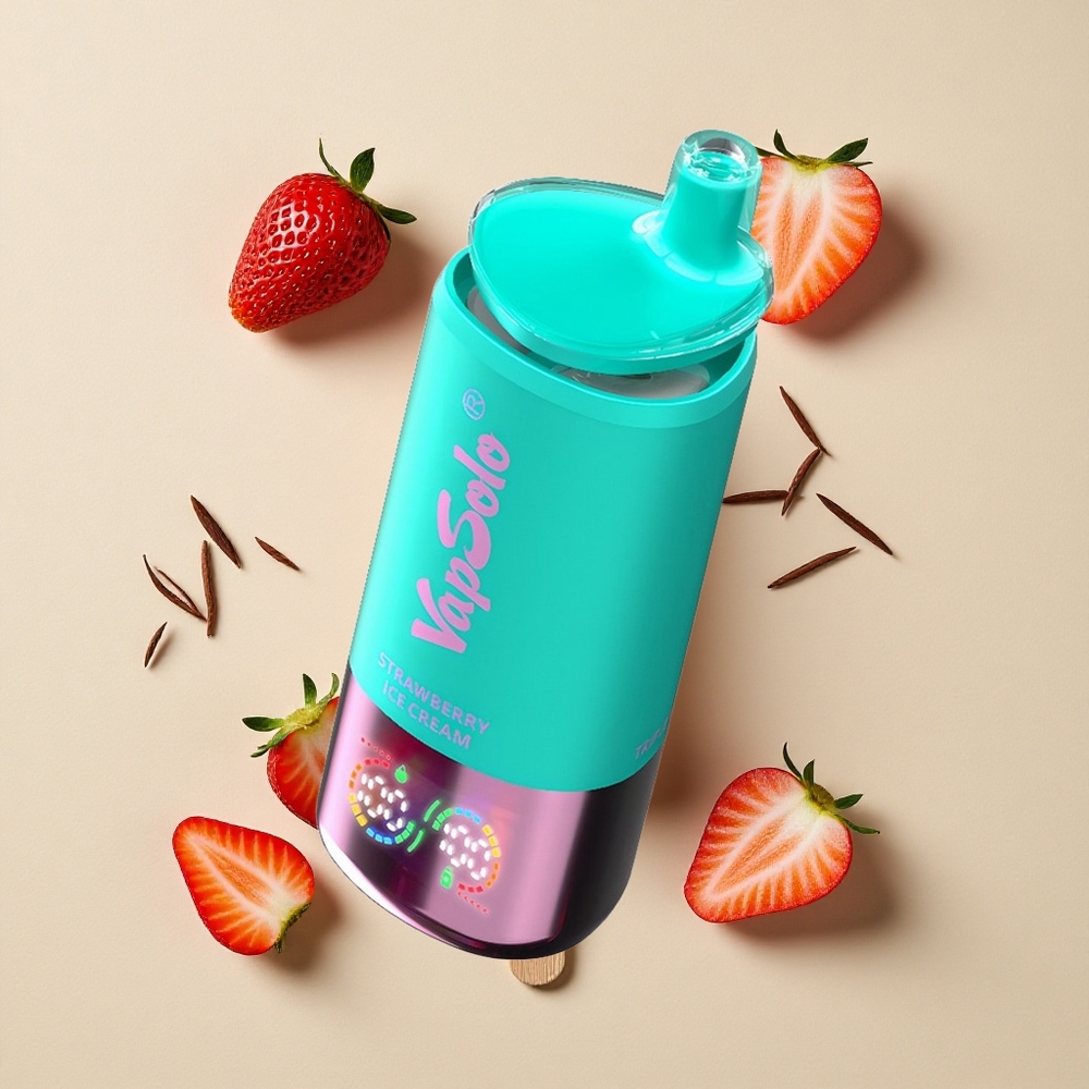 VapSolo Triple 30000 Puffs Braškės Ledų Kremas 40ml Lithuania wholesale