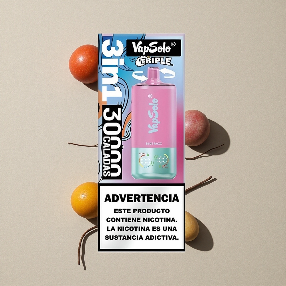 VapSolo Triple 30000 Puffs Mėlynųjų Serbentų Lithuania wholesale