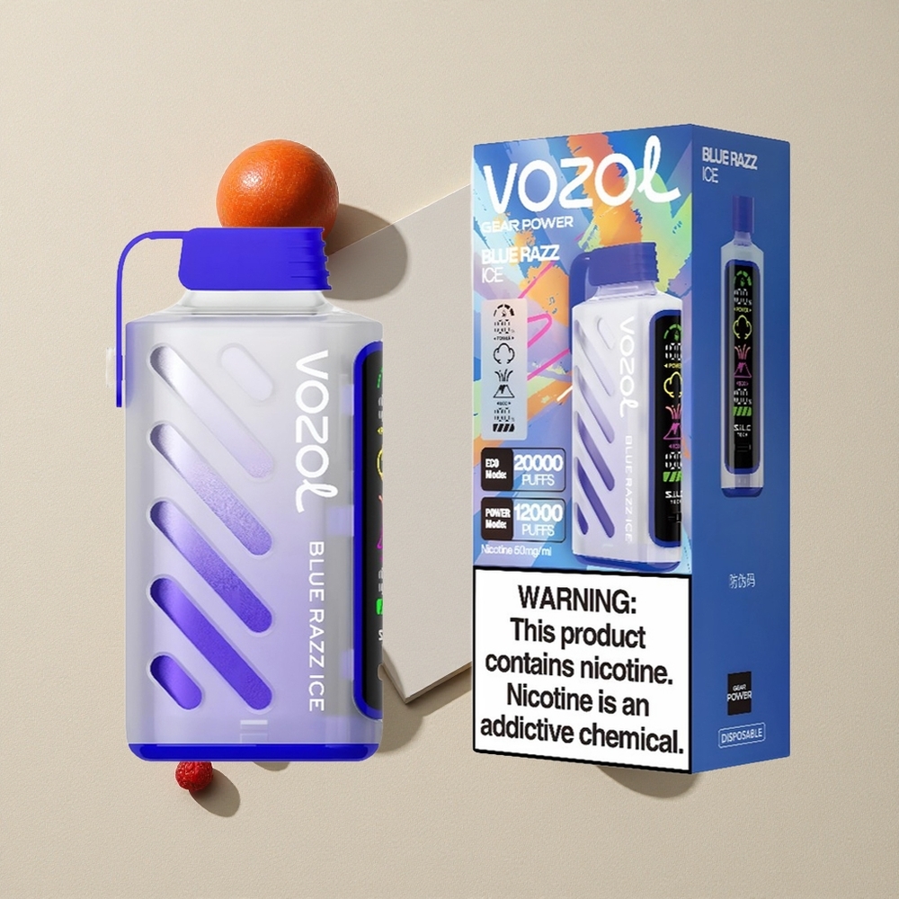 VOZOL Gear Power 20000 Puffs Mėlynųjų Aviečių Ledas Lithuania wholesale