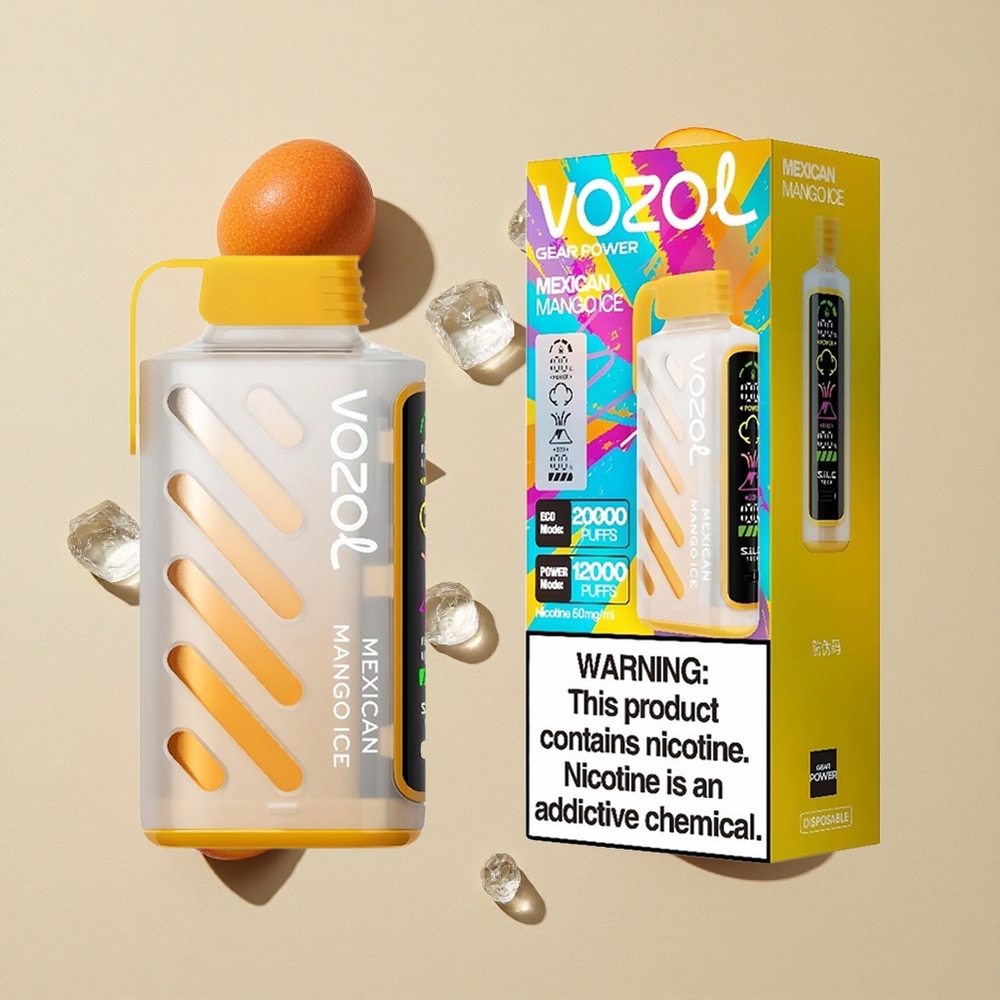 VOZOL Gear Power 20000 Puffs Meksikietiškas Mango Ledas Su 20mL Pripildytu Skysčiu Lithuania wholesale