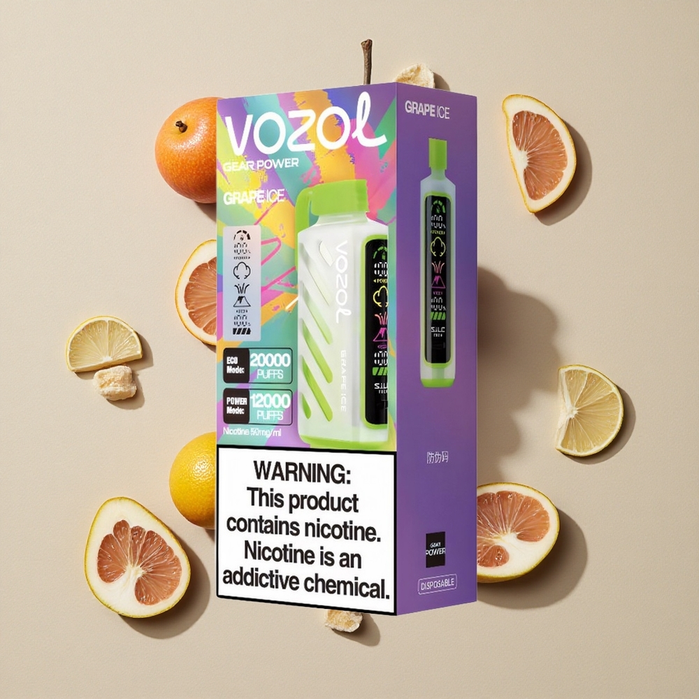 VOZOL Gear Power 20000 Puffs Vynuogių Ledas Lithuania wholesale