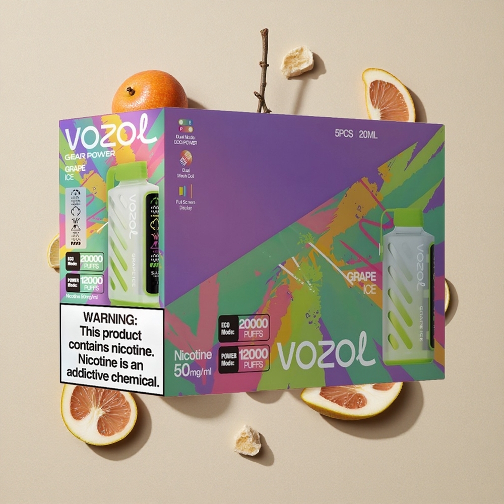 VOZOL Gear Power 20000 Puffs Vynuogių Ledas Lithuania wholesale