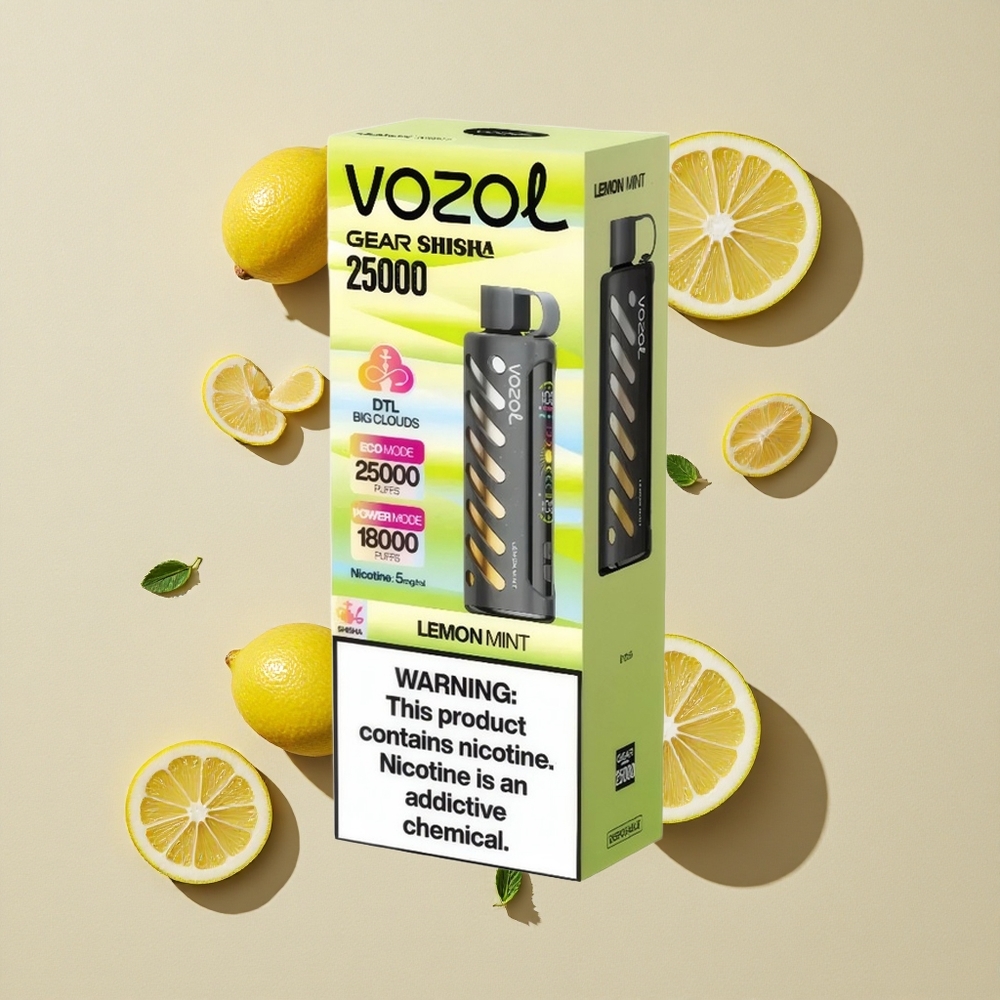 VOZOL Gear Shisha 25000 Puffs Citrina Mėta Lithuania wholesale